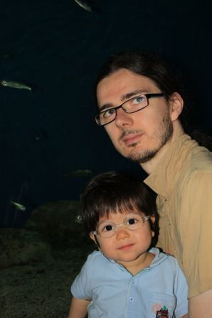 aquarium avec papa